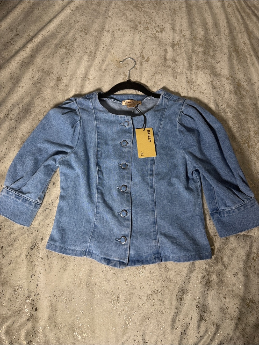 BAILEY Light Blue Denim Button Front Jacket